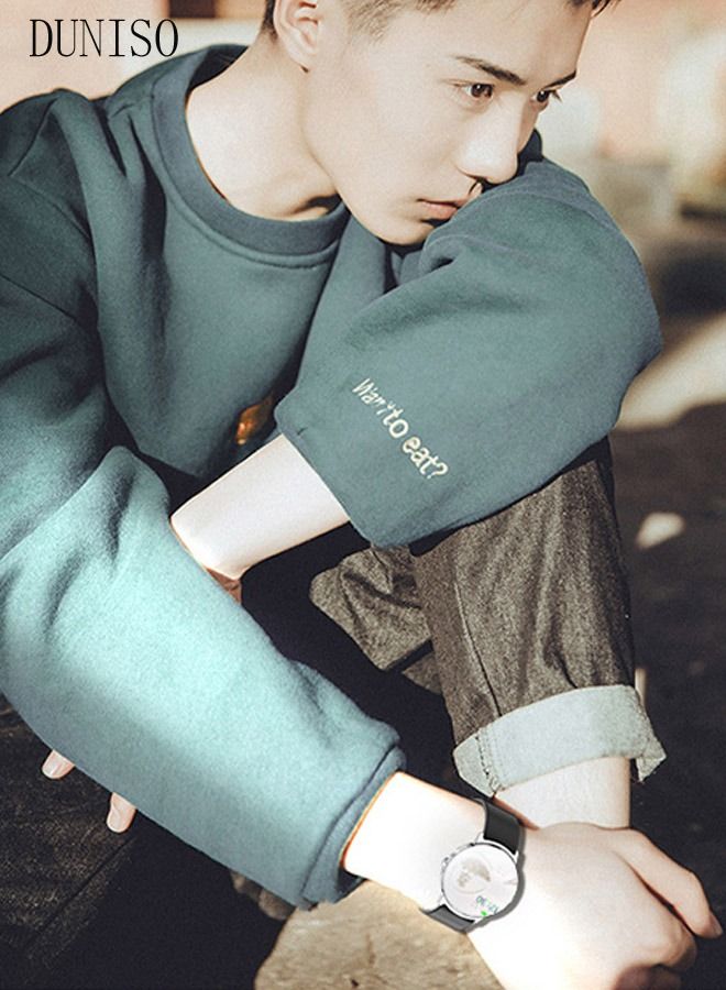 DUNISO Smart Watch for Men and Women Fitness Tracker IP68 Waterproof Smartwatch for Android iOS Phones 1.32" HD Full Touch Screen Digital Watches with Heart Rate Sleep Monitor Pedometer Black - Image 2