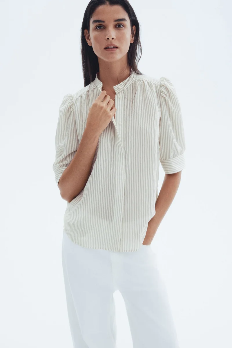 H&M Puff-sleeved blouse