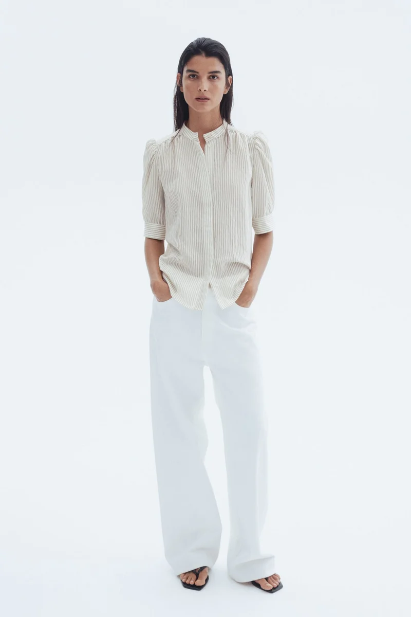 H&M Puff-sleeved blouse