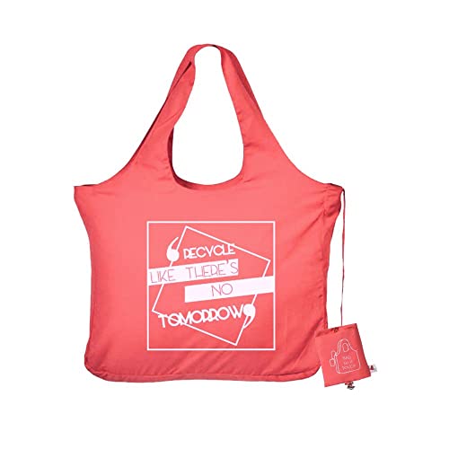 IVILLAGE Unisex Foldable Reusable Polyester Bags for Shopping & Daily Use | Stylish Designer Tote & Shopper Bag | Compact, Lightweight Handbag, and Eco-Friendly with 12Kg Capacity - Pink - Image 1