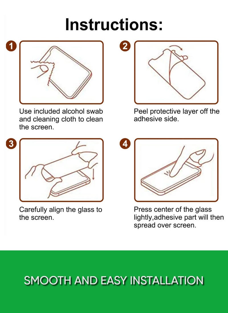 ACLIX 5 Pieces Antistatic ESD Dustproof Premium Quality High Definition Clear Tempered Glass Screen Protector Designed For Xiaomi Redmi 13C - Image 4