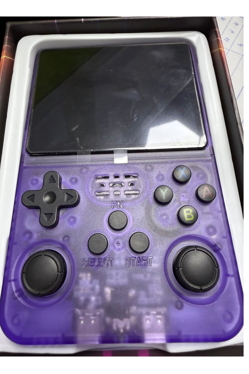 DIGI CORE J36 Ultra Game Console 3.5 Inch Portable Retro Game Console Built-in 20000+ Games With 64GB Memory Card Video Games Console 20+ Supported Simulator Platform 3000mAh Battery IPS Screen Toys And Games For Kids And Adults Transparent Purple - Image 3