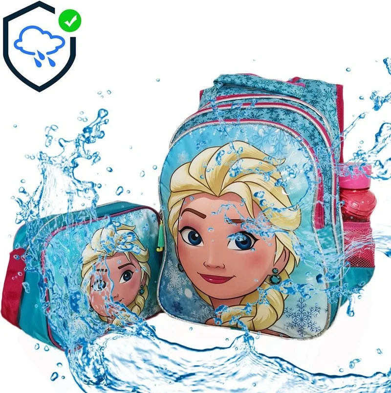 Masho Trend Blue Frozen Elsa Backpack + Nutrition - Elsa Primary School Bag Frozen Girls School Bag