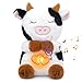 KOPHINYE Breathing Cow Stuffed Animal 11inch Cow Plush Soothing Stuffed Animal with Calming Music Lights Soft Breathing Sleeping Plush for Kids Adult 3Levels Mode  Volume - Image 2
