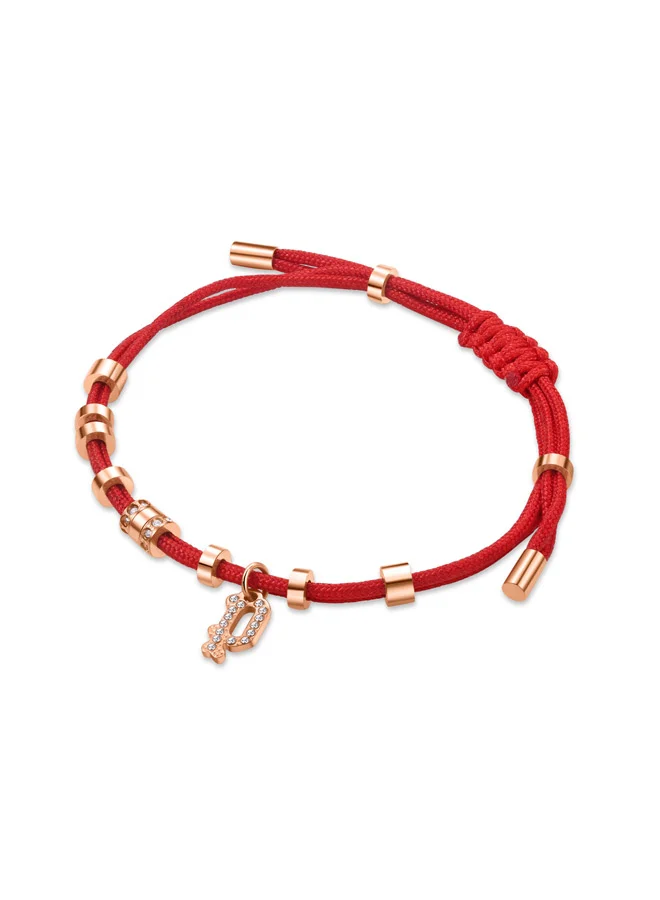 بوليس Luck Gold Plated Ladies Bracelet With Logo Charm and Crystals 170+35MMPEJLB0003608