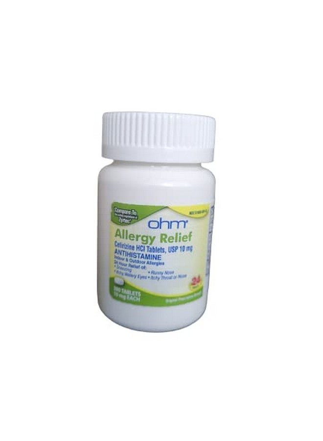 Ohm 24-Hour Allergy Medicine (300-Count) Antihistamine for Pollen, Hay Fever, Dry, Itchy Eyes, Allergies | Cetirizine HCl 10mg Tablets - Image 1