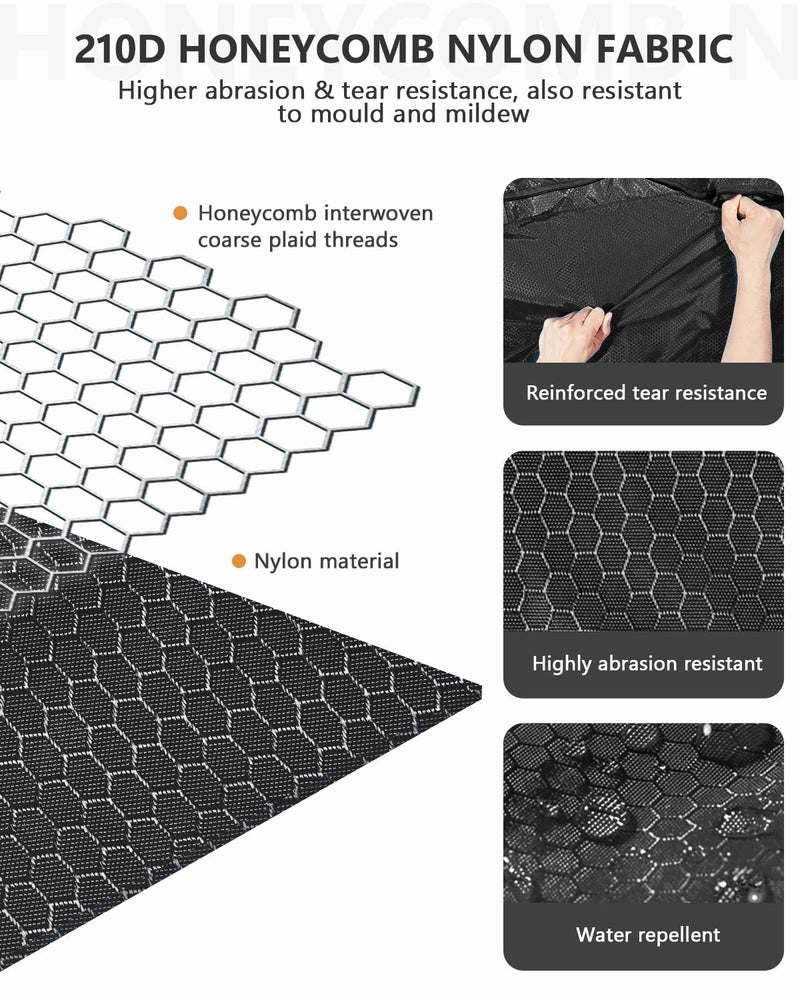 Gonex 60L Packable Travel Duffle Bag Foldable Duffel Bags for Luggage Gym Sports Camping Travelling Cycling Storage Shopping Water & Tear Resistant Black - Image 4