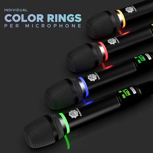 DIGIMORE 4 UHF Wireless Microphone System |260ft Range | Cardioid Pickup | 8Hrs Battery Life | XLR Balanced Outs | Perfect for Stage, Public Speaking, Events & Live Shows (D-385) - Image 3