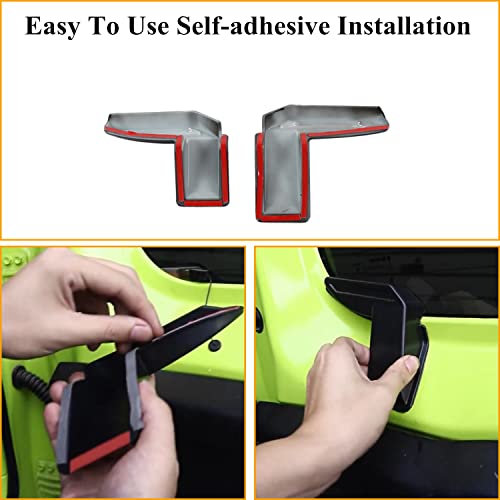 YOCTM غطاء حماية سلك تسخين الزجاج الخلفي ABS من YOCTM - عبوة 2 - متوافق مع سوزوكي جيمني 2019 2020 2021 2022 2023 2024 2025 JB64 JB74W - غطاء واقي أسود - Image 3