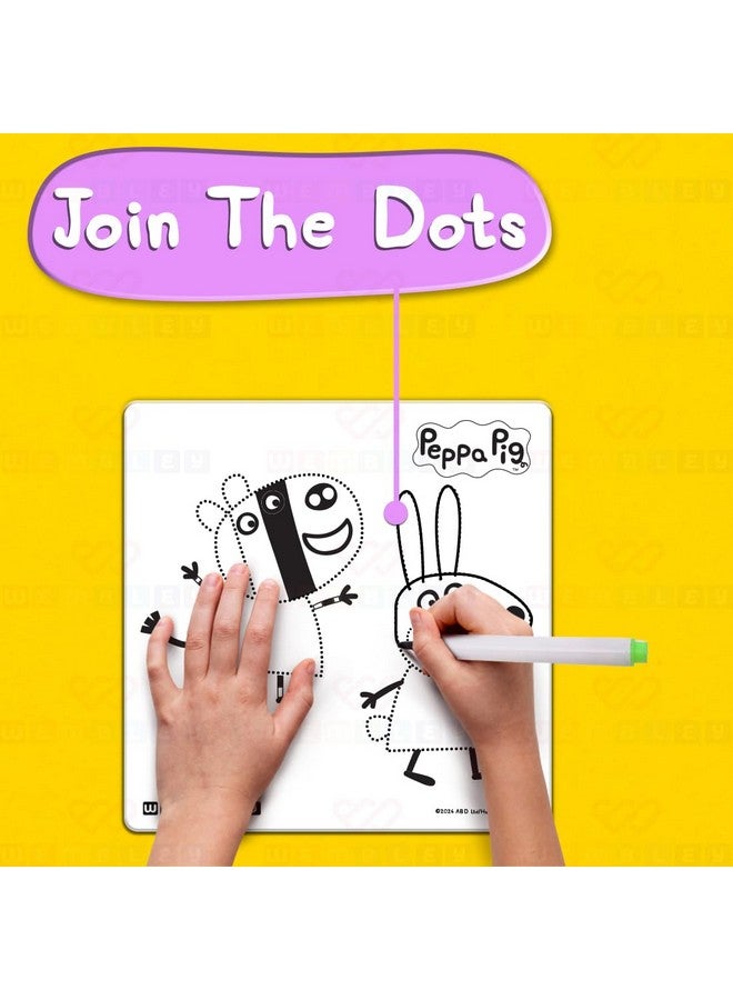 Wembley Peppa Pig - 3 in 1 Jigsaw Magnetic Puzzle for Kids 3+ Years Educational Fun Learning DIY Creative Activity Set Dot-to-Dot Sketching Includes 3 Puzzles, 1 Board, Sketch Pen & Duster - Image 4