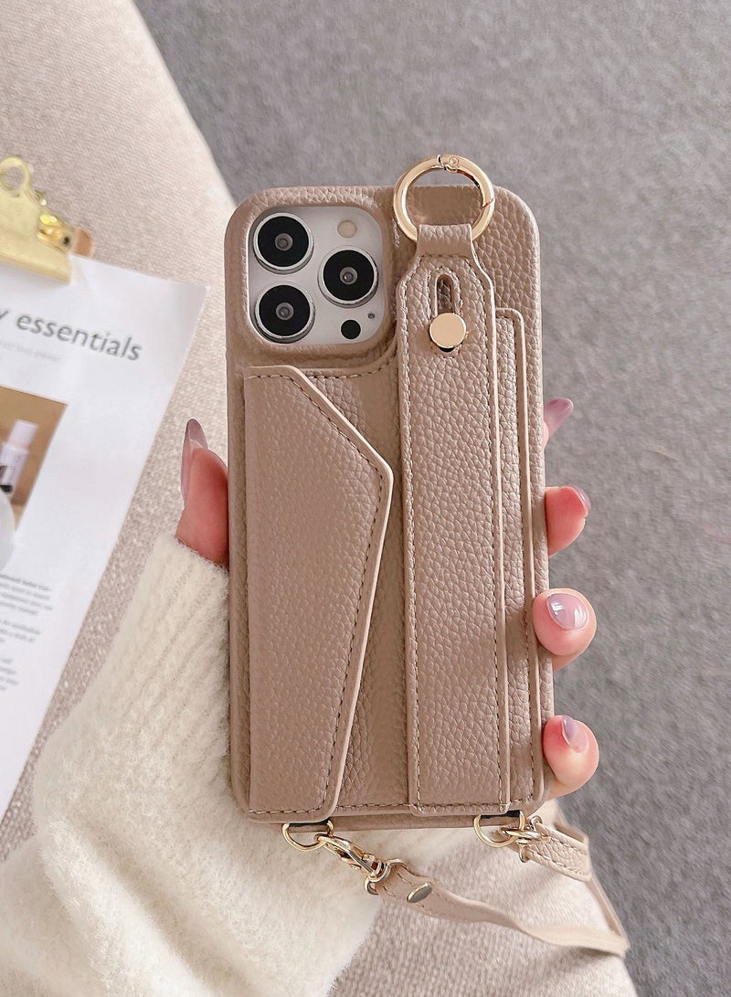 Suteni Back Cover Card Slots Leather Phone Case for iPhone 