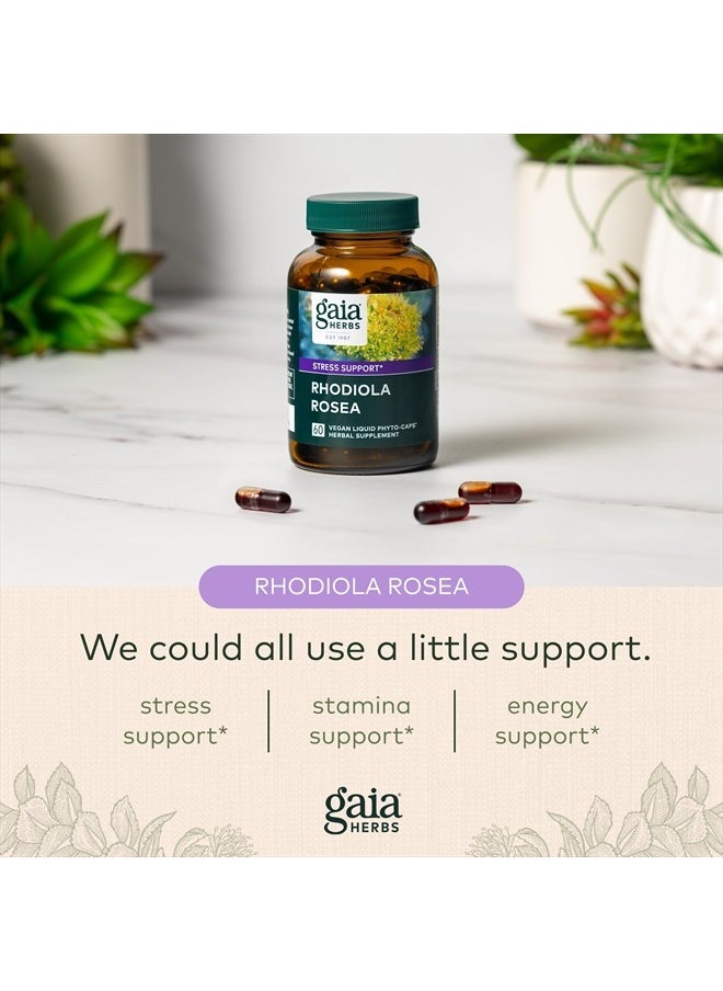 Gaia Herbs Rhodiola Rosea - Stress Support Supplement Traditionally for Supporting Healthy Stamina and Endurance - With Siberian Rhodiola Root Extract - 120 Vegan Liquid Phyto-Capsules (60-Day Supply)  - Image 5