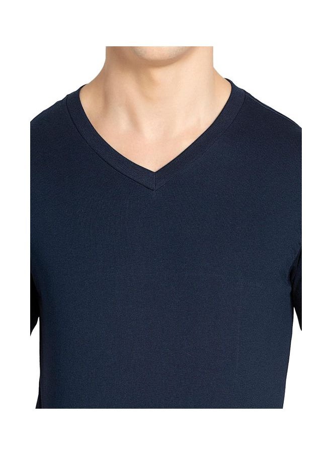 JOCKEY - Jockey 2726 Men Super Combed Cotton Rich Solid V Neck Half Sleeve T Shirt - Image 1
