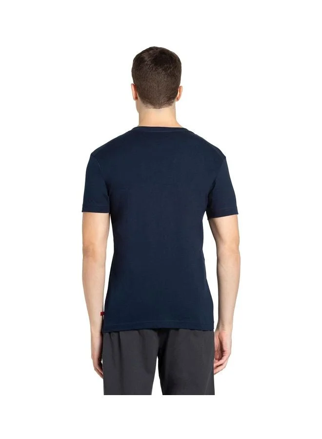 Jockey Navy 2726 Men Super Combed Cotton Rich Solid V Neck Half Sleeve T Shirt for Men | Best Price UAE