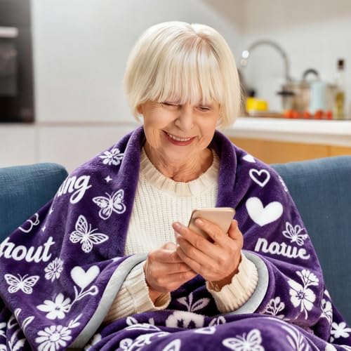 EUHAMS Gifts for Grandma Christmas – Soft Fleece Wearable Blanket 47"x72"-Thanksgiving & Birthday Gifts for Grandma-Cozy Blanket Gift for Grandmother from Granddaughter or Grandson - Image 4