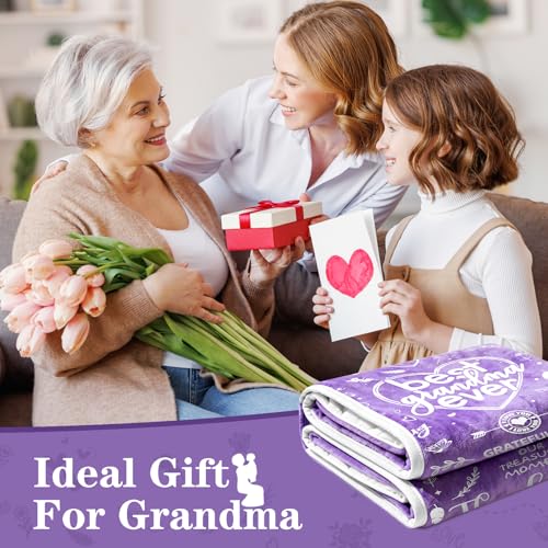 EUHAMS Gifts for Grandma Christmas – Soft Fleece Wearable Blanket 47"x72"-Thanksgiving & Birthday Gifts for Grandma-Cozy Blanket Gift for Grandmother from Granddaughter or Grandson - Image 3