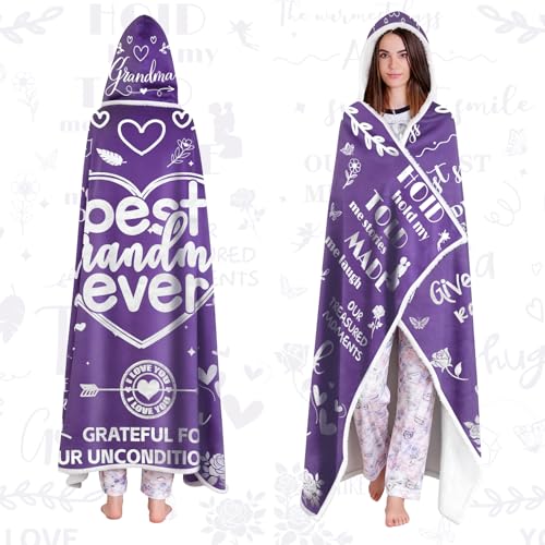 EUHAMS Gifts for Grandma Christmas – Soft Fleece Wearable Blanket 47"x72"-Thanksgiving & Birthday Gifts for Grandma-Cozy Blanket Gift for Grandmother from Granddaughter or Grandson - Image 2