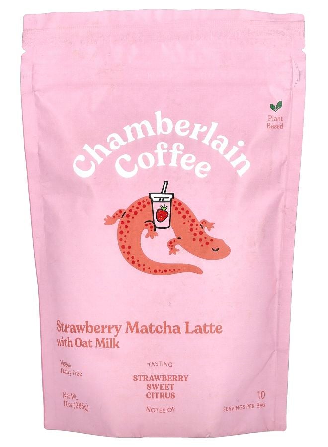 Chamberlain Coffee Strawberry Matcha Latte with Oat Milk 10 oz (283 g)