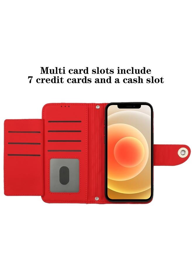 Zaboon Case For iPhone 12 / 12 Pro Rhombic Texture Flip Leather Phone Case with Lanyard - Image 5