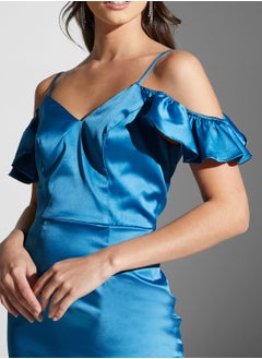 Chi-Chi London Ruffle Detail Cami Bodycon Dress  - Image 3