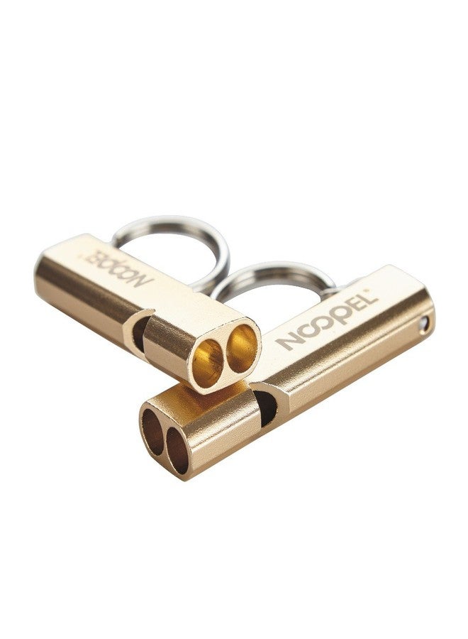 Noopel Emergency Whistles Lifeguard Safety Whistle with Lanyard and Keychain for Outdoor Camping Hiking Boating Hunting Fishing Kayak Kids Rescue Signaling Loud Survival Whistle (4 Pack Gold) - Image 3