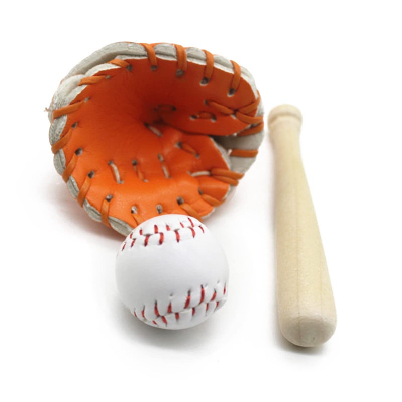 Yellow 3 Piece Newborn Photography Props Baseball Bat And Glove Kit For Creative Shots - Image 2