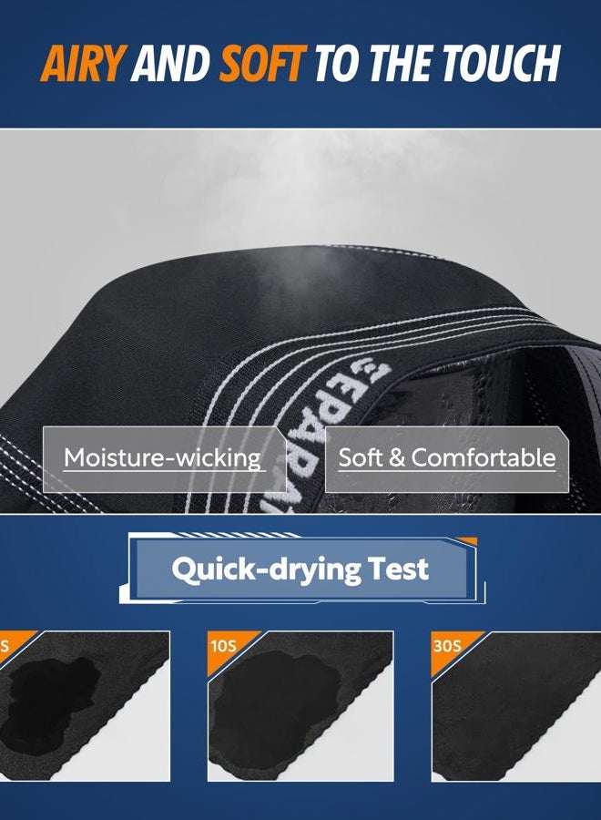 Separatec Mens Athletic Performance Athletic Ball Pouch Boxer Briefs 3 Pack, B1-Black, L - Image 4