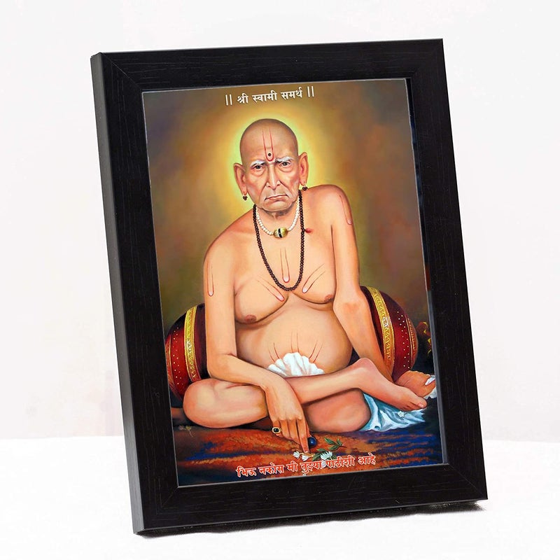 zig zag Swami Samarth Photo Frame For Wall  Table Size Small  6 x 8 inches Acrylic Glass