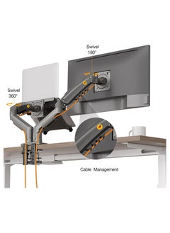 NB North Bayou F160-FP Gas Spring Dual Monitor & Laptop Arm  - Image 3