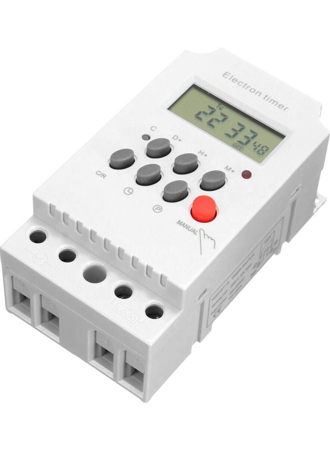 Electron Timer With LCD Display Clock White 15x7x12cm - Image 1