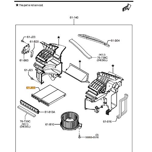 Mazda (KD45-61-J6X) Cabin Air Filter - Image 4