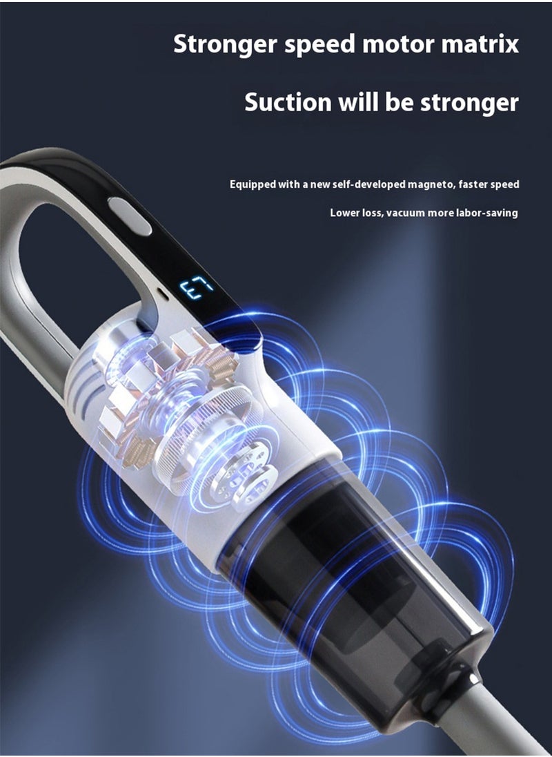 AiQi Cordless Handheld Wet & Dry Vacuum Cleaner with Water Tank and Mop, LED Display, 19000Pa Suction Power, 3-Speed Adjustable, for Hard Floors/Carpets/Kitchen/Pet Hair, Includes Wall Mount Hook, Up to 70 Min Runtime  - Image 3