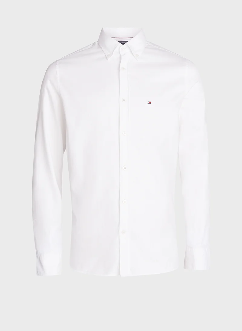تومي هيلفيغر Logo Slim Fit Shirt