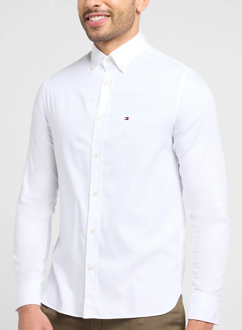 تومي هيلفيغر Logo Slim Fit Shirt