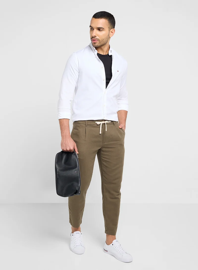 تومي هيلفيغر Logo Slim Fit Shirt