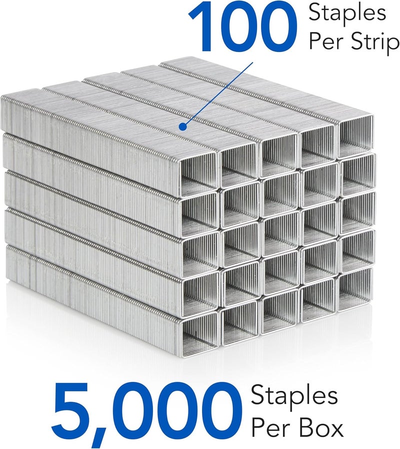 Swingline Staples, Heavy Duty, 3/8" Length, 60 Sheet Capacity, 100/Strip, 5000/Box, 1 Pack (79398) Simple practical structure - Image 4
