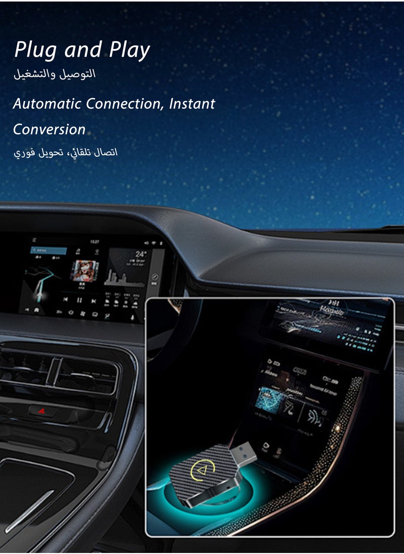 جورفنت - محول CarPlay/Android Auto اللاسلكي - تحويل سلكي إلى لاسلكي، حجم صغير مع كابل تمديد USB، اتصال مستقر وبدون تأخير - Image 1