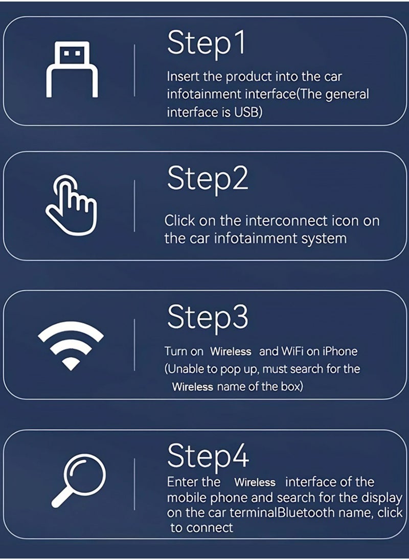 جورفنت - محول CarPlay/Android Auto اللاسلكي - تحويل سلكي إلى لاسلكي، حجم صغير مع كابل تمديد USB، اتصال مستقر وبدون تأخير - Image 1