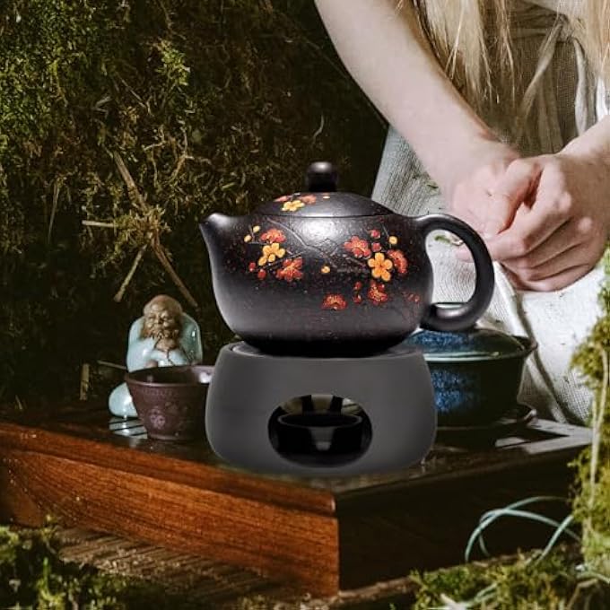Tazweeq Ceramic Tea Pot Warmer Heater Set Ceramic Teapot Warmer Base With Illuminated Candle Holder Coffee Mug And Tea Set Stove Warmer - Image 5