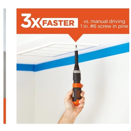 BLACK+DECKER Cordless Screwdriver, Alkaline (BCF601AA) - Image 5