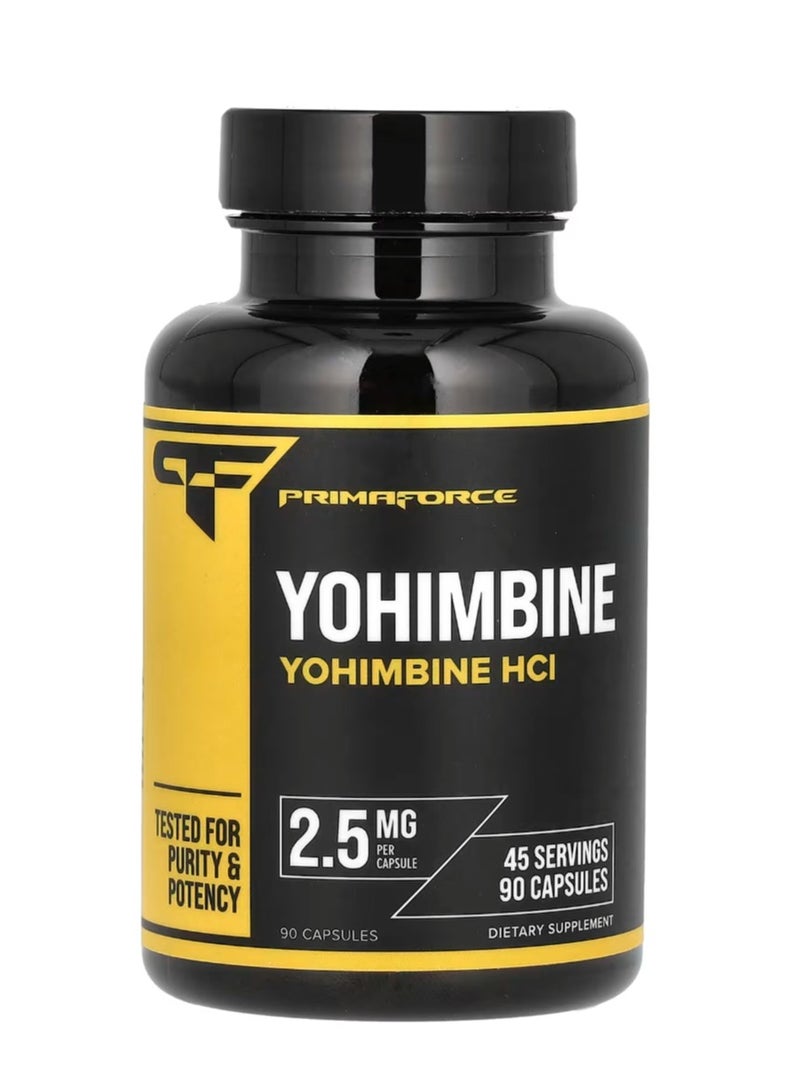 Primaforce Yohimbine HCl 5 mg 90 Capsules (2.5 mg per capsule) - Image 1