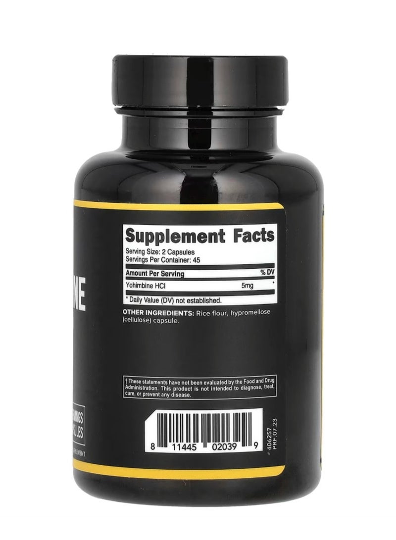 Primaforce Yohimbine HCl 5 mg 90 Capsules (2.5 mg per capsule) - Image 2