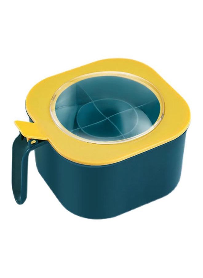 Thoraya Seasoning Organizer Box PP 4 Compartments Multifunctional Spice Container Box for Kitchen Yellow  - Image 2