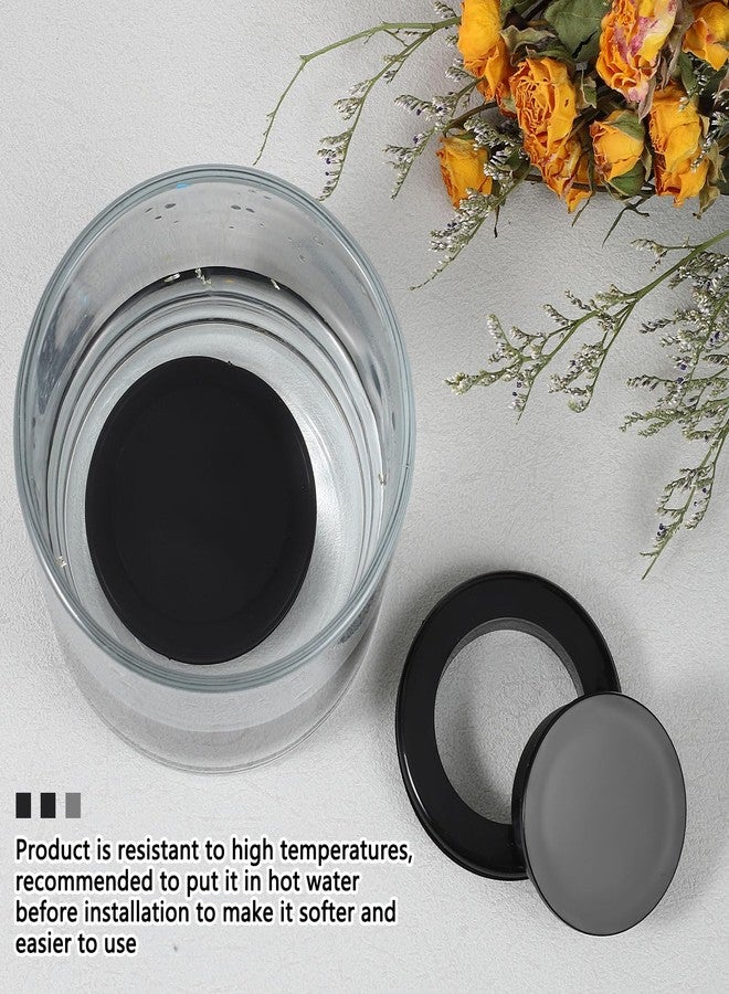 Prudiut 2 Pieces Silicone Patio Table Umbrella Hole Ring Plug and Cap Set for Outdoors Patio Garden Table Deck Yard, 2inch(Black) - Image 5