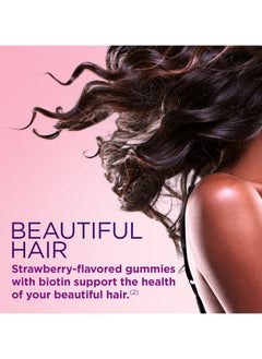 Nature Care Hair, Skin and Nails Gummies  Strawberry Flavored 100 mg Collagen Health and Beauty  - Image 5