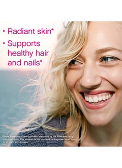 Nature Care Hair, Skin and Nails Gummies  Strawberry Flavored 100 mg Collagen Health and Beauty  - Image 4