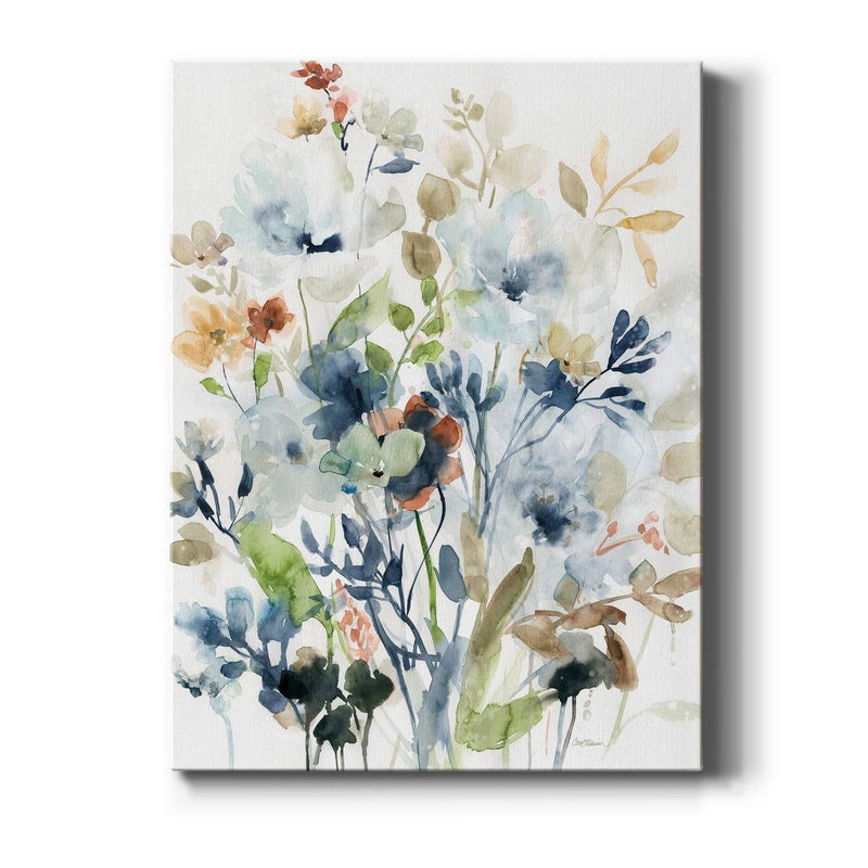 Renditions Gallery Canvas Floral Wall Art Modern Decorations Paintings Colorful Mix Flowers in Holland Spring Glam Nature Abstract Hanging Artwork Prints for Bedroom Office Kitchen - 8"X12" - LT42 - Image 1