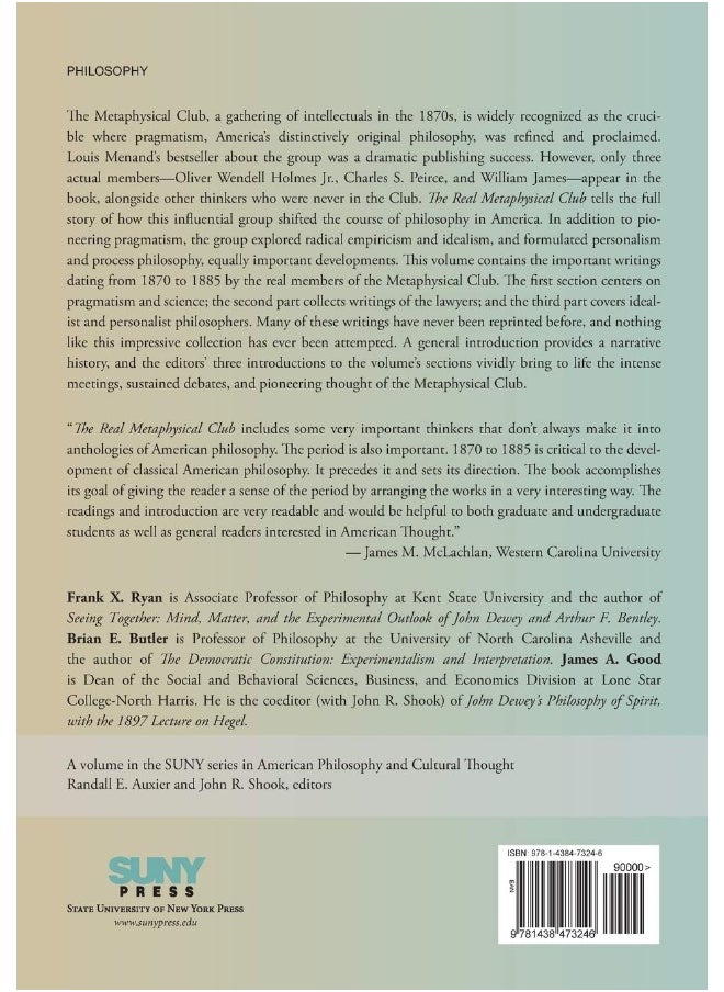 null - The Real Metaphysical Club: The Philosophers, Their Debates, and Selected Writings from 1870 to 1885 - Image 1