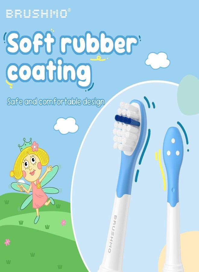 براشمو رؤوس فرشاة أسنان بديلة صغيرة الحجم من Brushmo Kids، متوافقة مع فرش Philips Sonicare للأطفال HX6032 وHX6042، شعيرات دوبونت فائقة النعومة، عبوة من 8 قطع للأعمار من 3 سنوات فما فوق، متعددة الألوان (BM638) - Image 3
