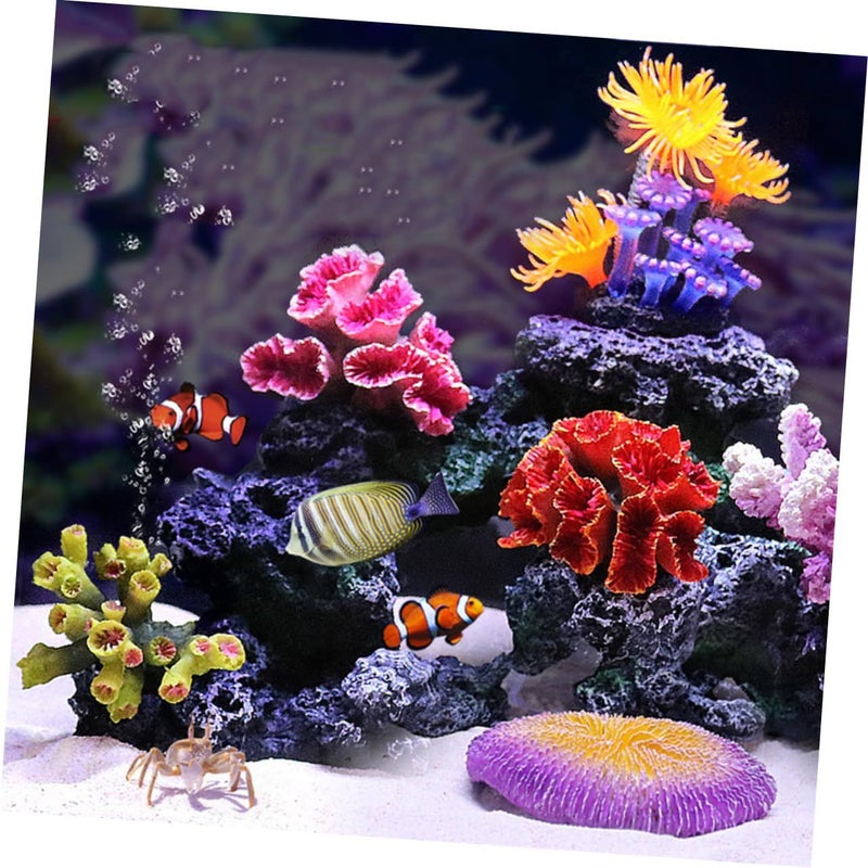 Artificial Coral Decor For Aquariums Orange 8X6X5CM 3Pcs Safe For Fresh And Saltwater Fish Tank - Image 3